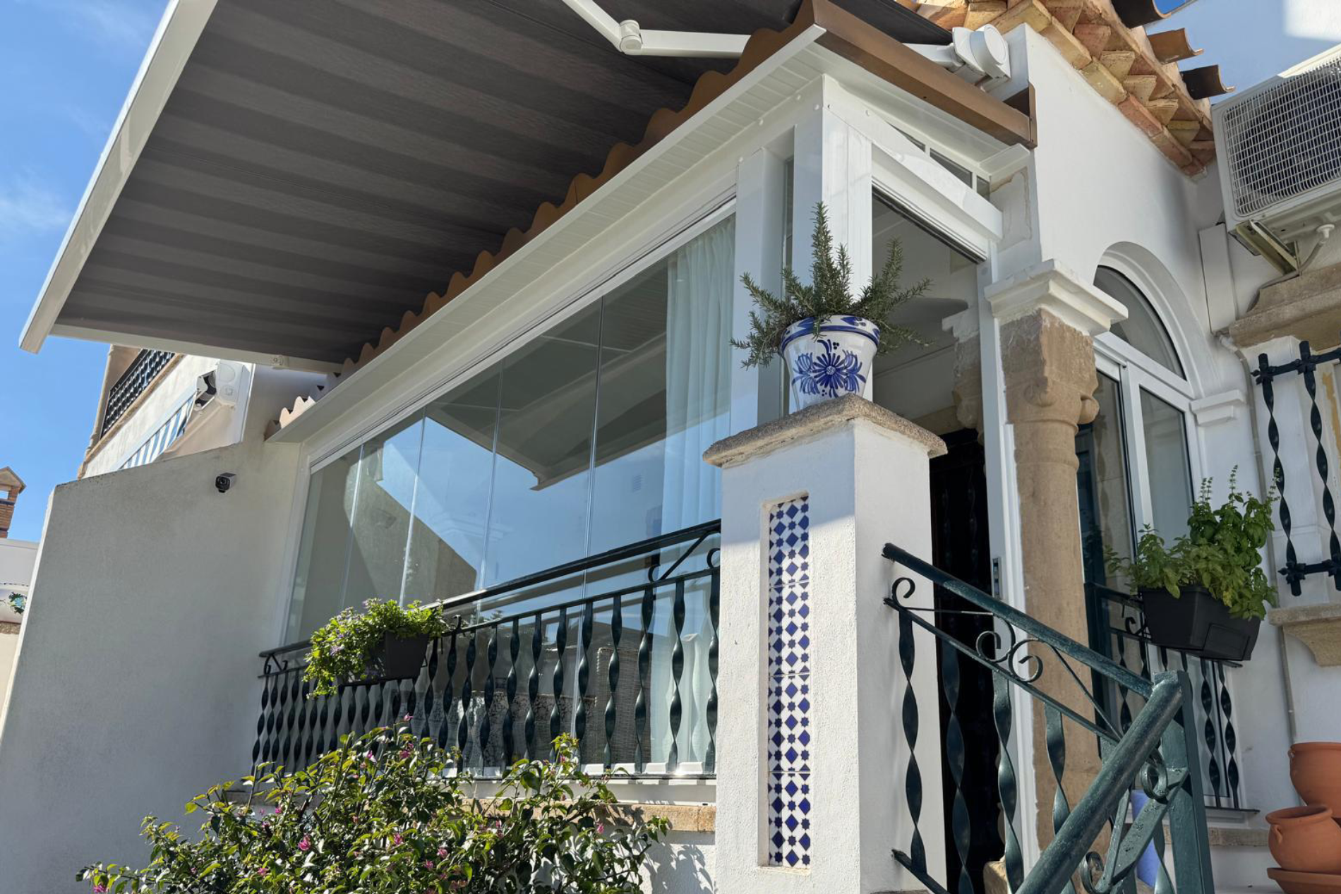 Front windows on front porch.